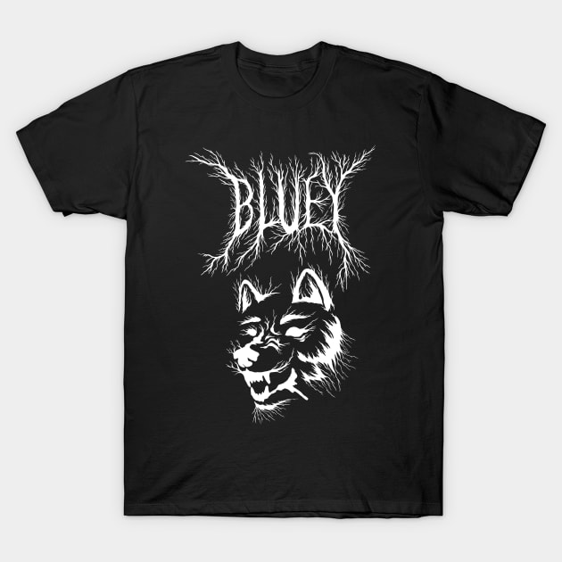 Bluey - Black Metal T-shirt T-Shirt by bangart